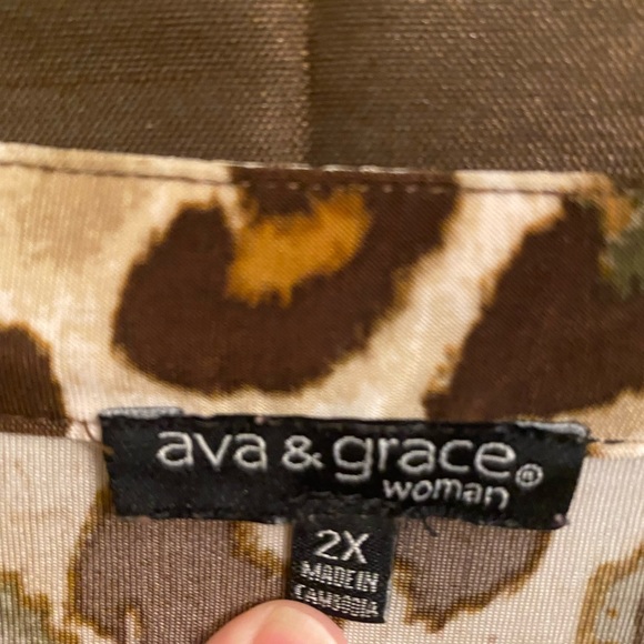 Multicolored Plus Size Leopard Top Shirt - Picture 2 of 7